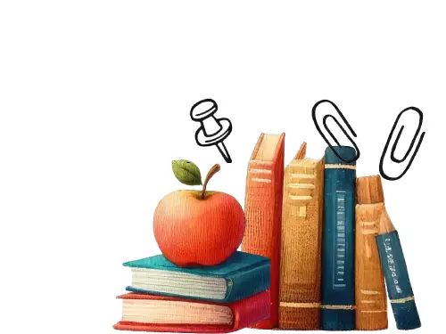 Jo Tutors Homepage Image of books and apple